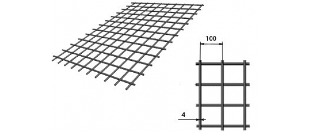 Сетка сварная (дорожная) 100х100х4мм 1,5х2м купить с доставкой в Мендюкино