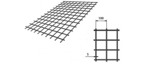 Сетка сварная (дорожная) 100х100х5мм 1,5х2м купить с доставкой в Мендюкино