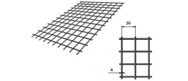 Сетка сварная (дорожная) 50х50х4мм 1х2м купить с доставкой в Мендюкино